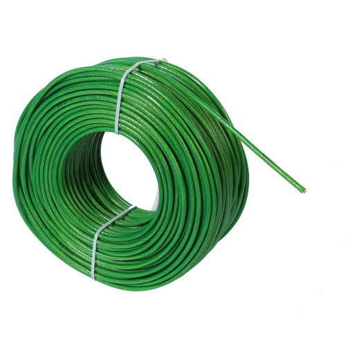 Green leather plastic-coated steel wire rope manufacturer PVC plastic-coated steel wire rope lifting clothesline greenhouse guardrail wire