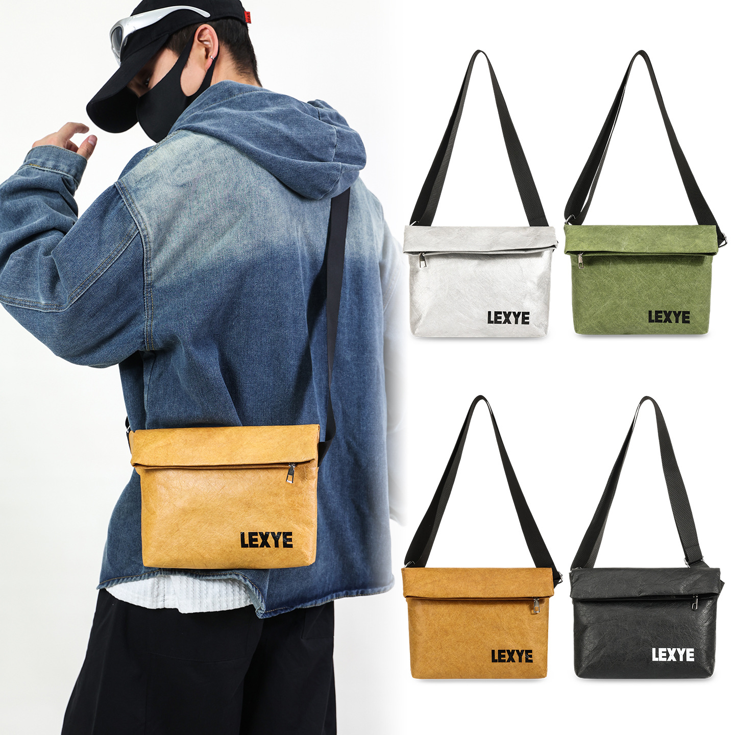 001 2025 Men's Simple Fashion Chest Trendy Brand Large Capacity Outdoor Sports Unisex Crossbody Single Shoulder Bag Niche_voghion.com
