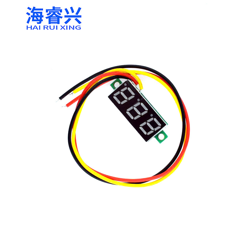 0.28-inch ultra-small digital DC Digital Display adjustable three-wire DC0-100V battery voltmeter