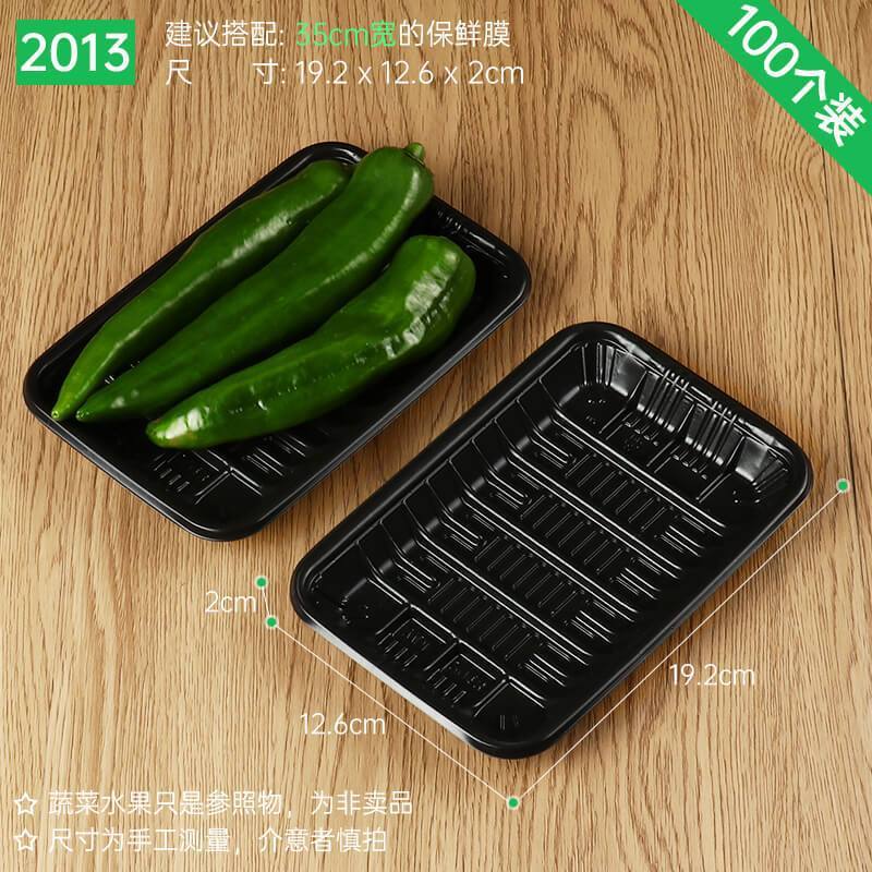 Plato desechable, caja de embalaje de verduras y frutas, bandeja fresca, caja de embalaje de alimentos para patos asados rectangulares, envío gratuito