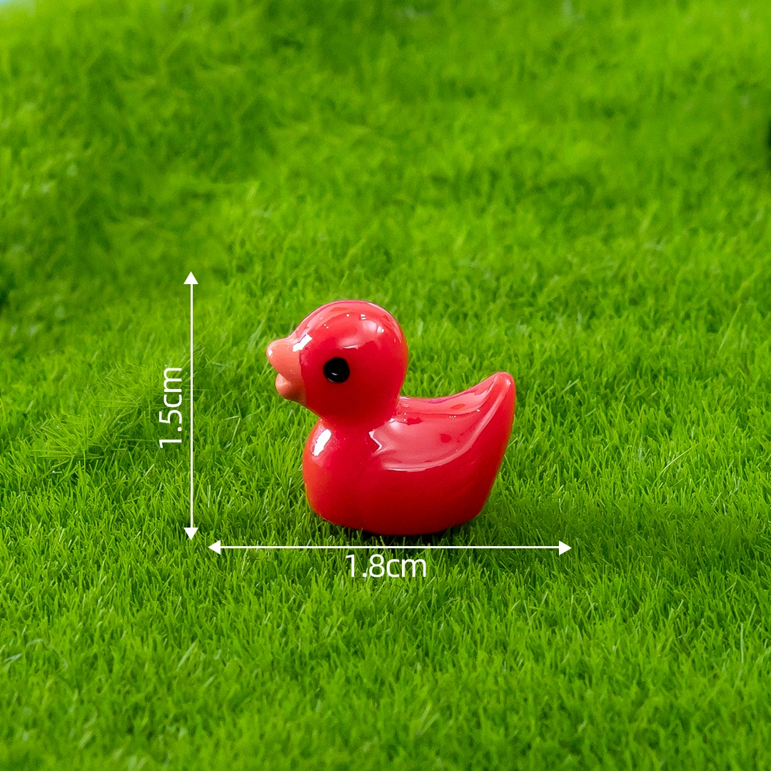 Pendant (B.Duck) mini duck minifigure, glossy resin, assorted colors, 1.8×1.2×1.6 cm