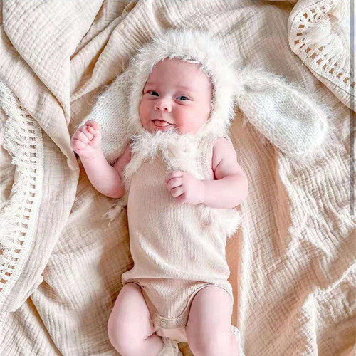 New European and American Children's Blanket, Baby Gauze Double Layer Pure Cotton Bath Wrap, Infant Fringe Blanket