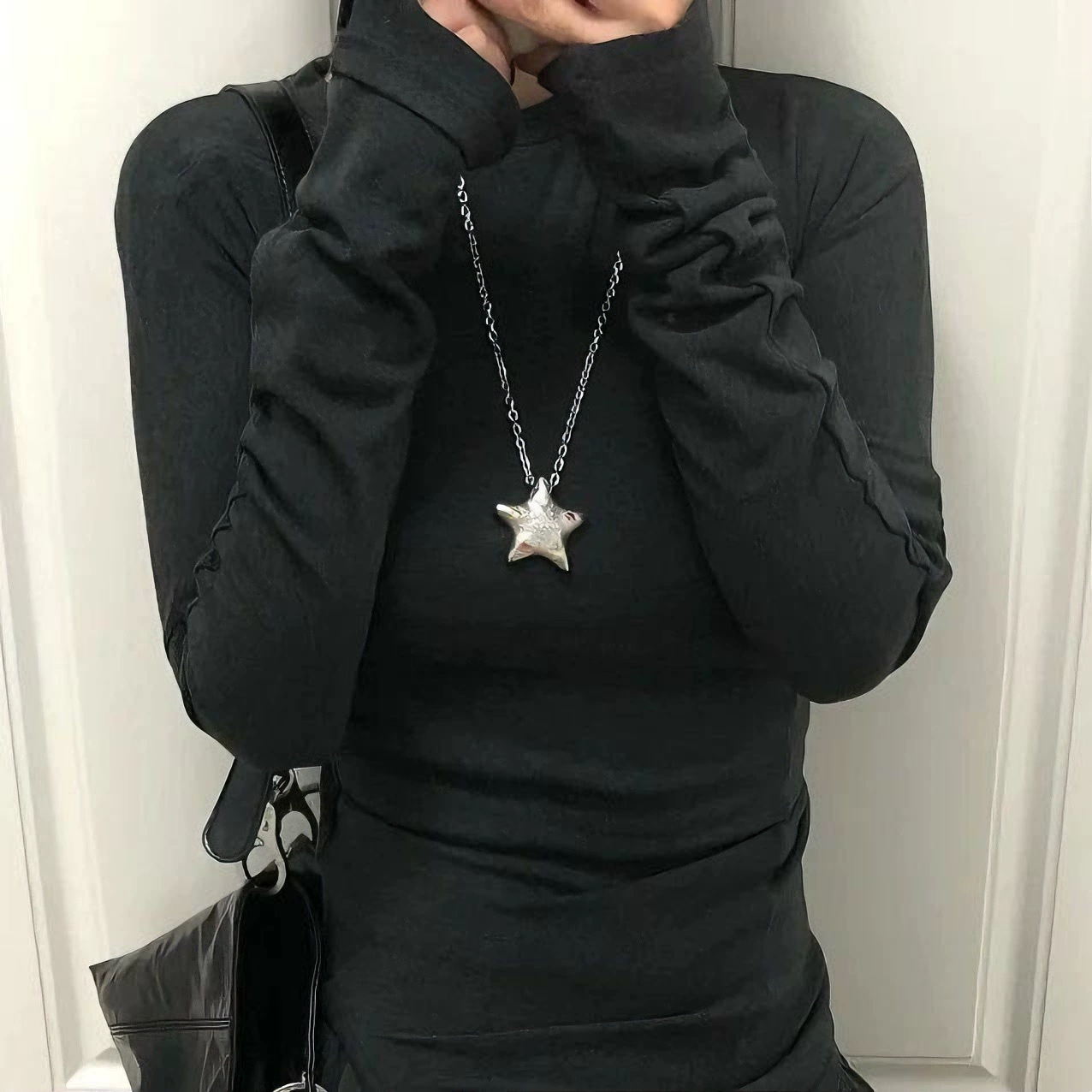 Necklace, long sweatshirt, pendant, universal spring accessory