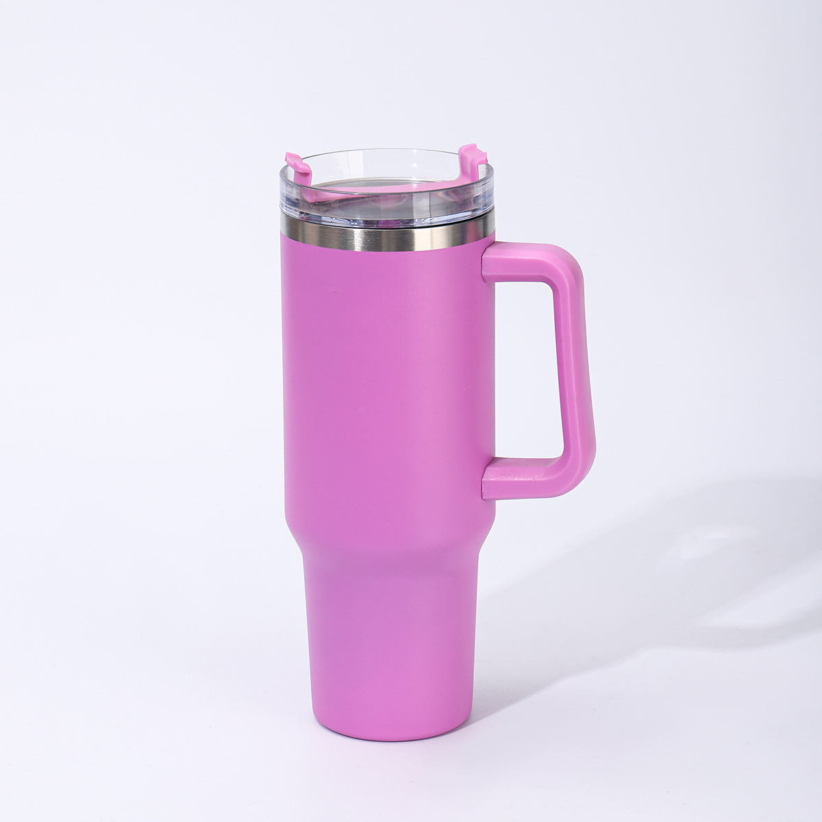 Taza de aislamiento térmico de acero inoxidable transfronteriza de alta capacidad de 40oz taza de automóvil con mango de paja taza de hielo