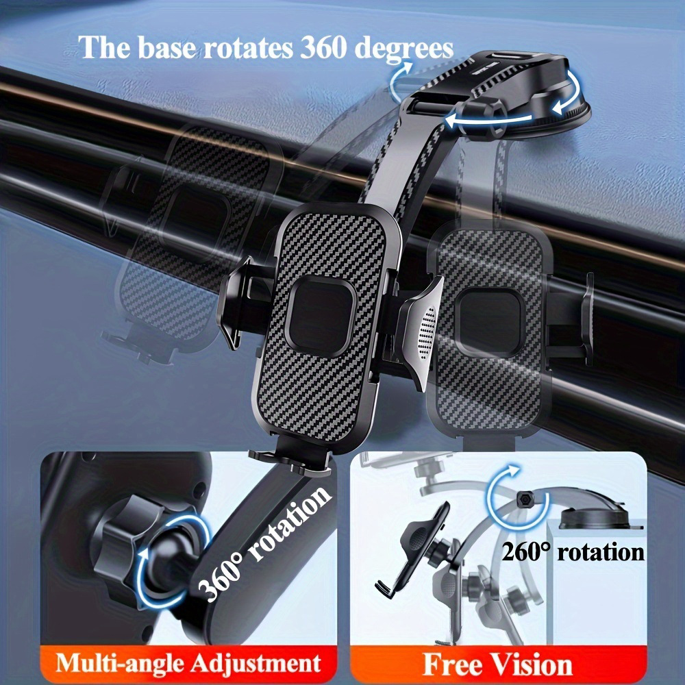 Soporte de Celular para Auto Multifuncional con Ventosa para Tablero de Instrumentos