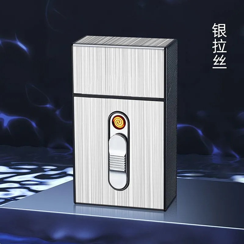 太い、中、細いタバコ用のタバコケース 20 個、充電式ライター、防風シガーライター、一体型磁気吸収ボックス|undefined