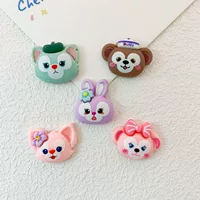 Мультфильм матовый медведь лиса кролик аксессуары из смолы DIY Чехол для мобильного телефона ручной работы шпилька головной убор одежда обувь материал