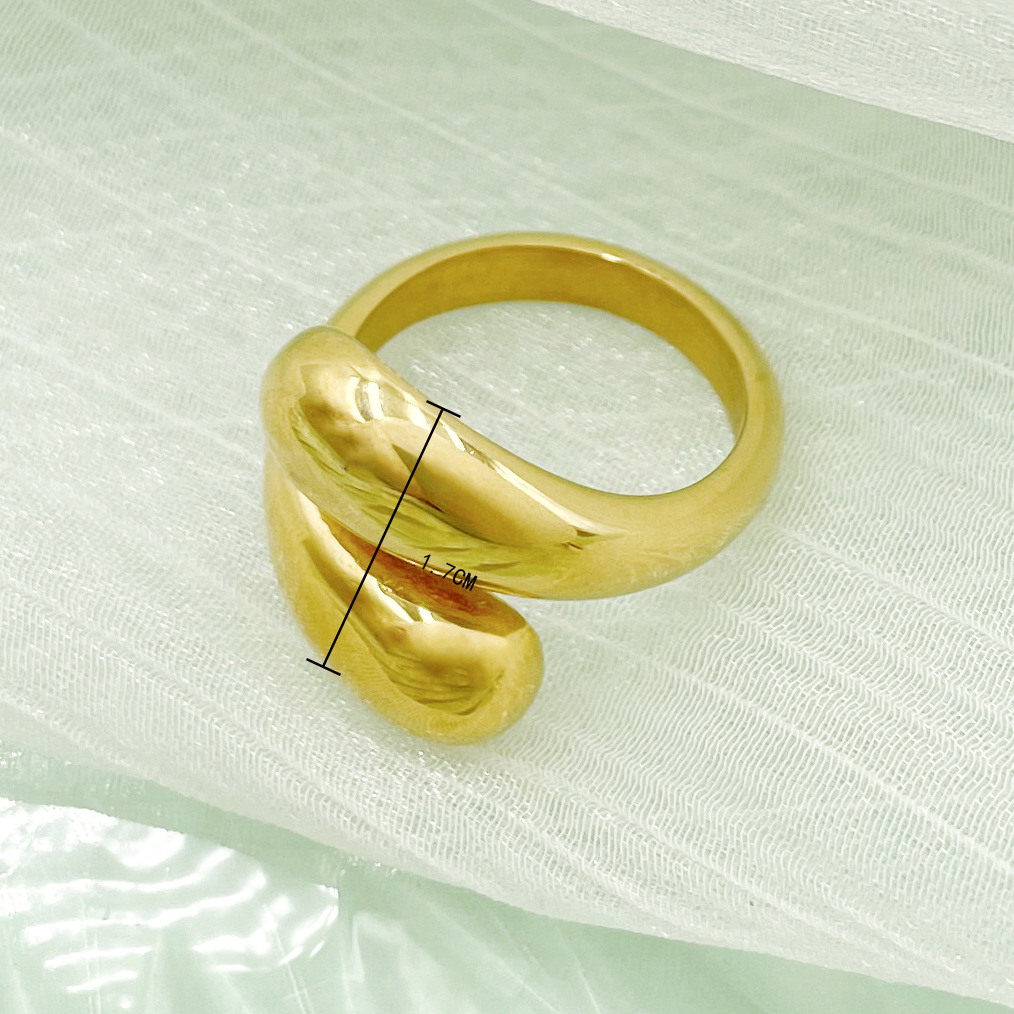 10g Weight PVD Coated Gold Plating Process 14K Gold Plated Plating Material Wholesale Jewelry Simple Style Geometric 304 Stainless Steel 14K Gold Plated Plating Stainless Steel Rings