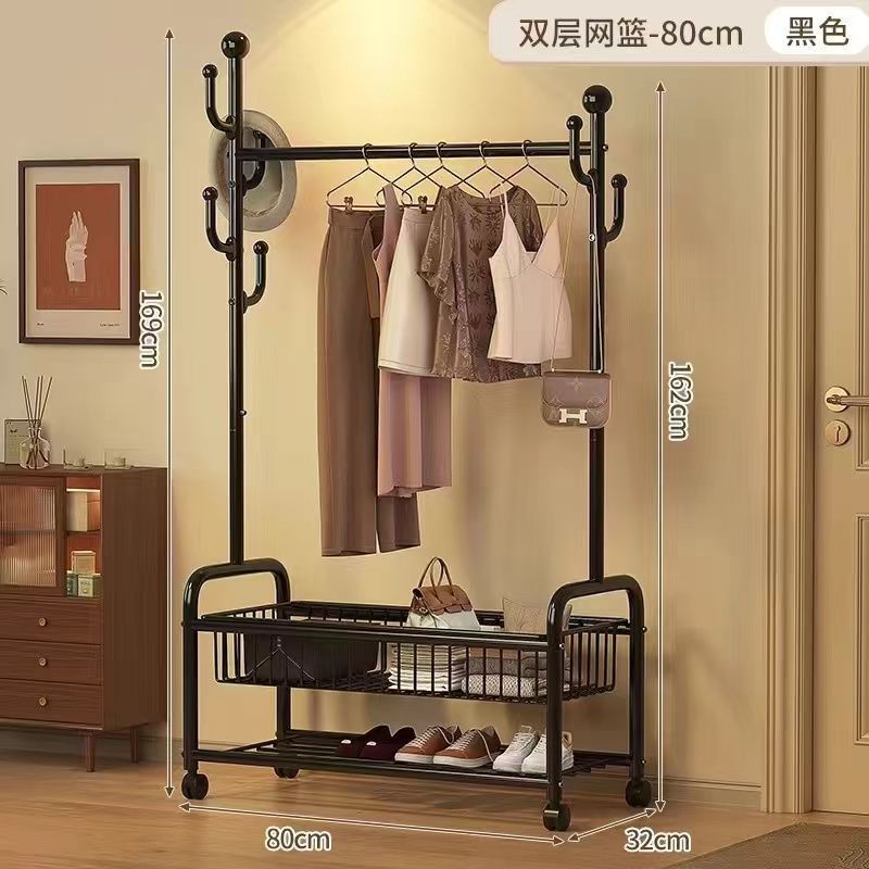 블랙 더블 레이어 80CM + 메쉬 프레임 + 신발장