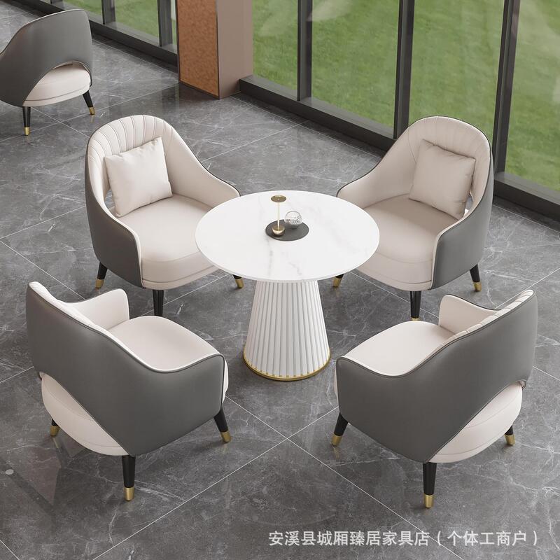 ホテルロビービジネスレセプションストレートローソファコーヒーテーブルコンビネーションライト高級レジャーレセプションオフィス展示ホールソファチェア|undefined