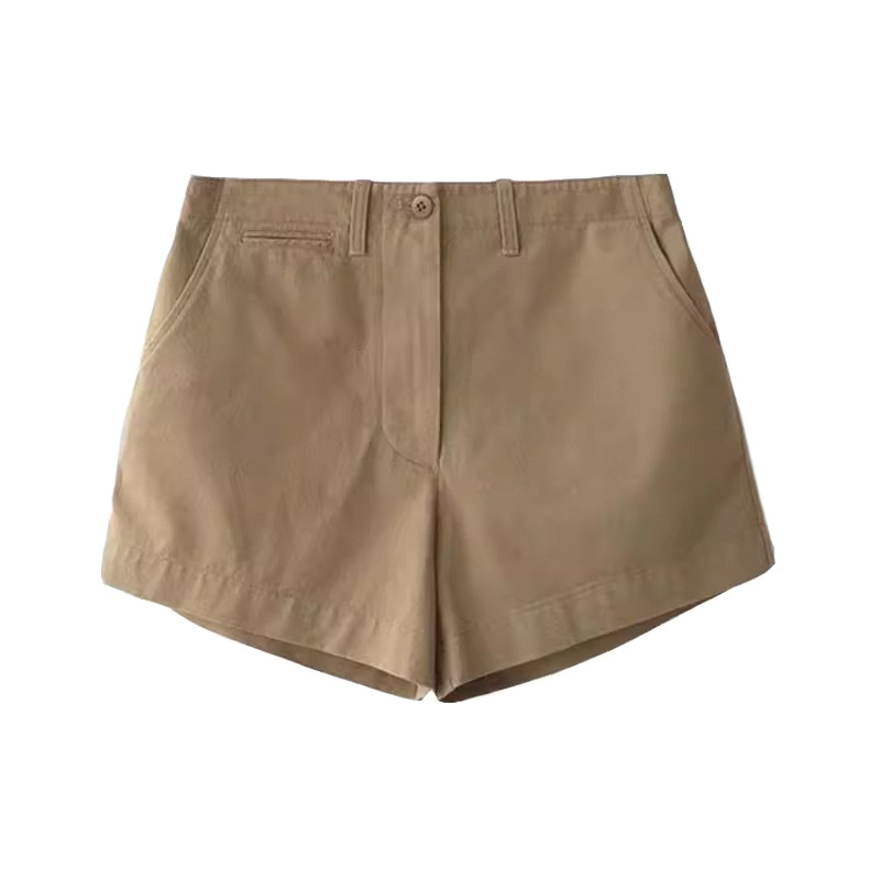 现货nothing written纯色短裤 夏季新款韩系简约百搭高腰休闲裤女