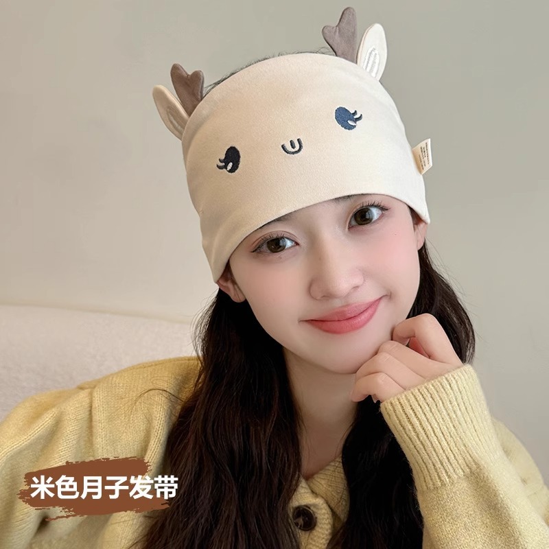 Jingqi 産後帽子産後春と夏の純綿マタニティヘッドスカーフ夏薄い防風産後ヘアバンド産後帽子|undefined