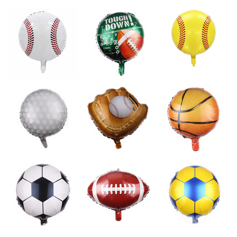 Cartoon baseball gloves aluminum film balloon children party basketball football football balloon wholesale