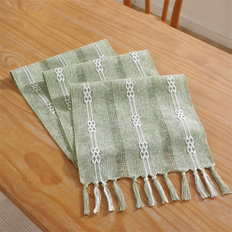Cross -border Amazon Simple handmade hand -woven hollow Su Table flag household American rural Christmas table cloth desktop