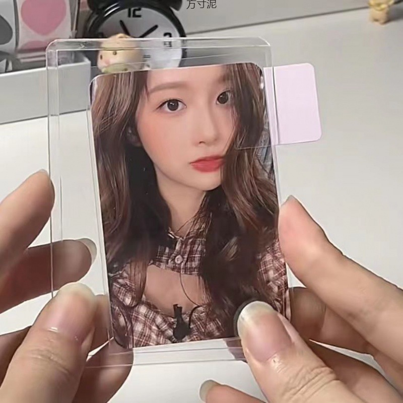 Funda de tarjeta de goma de película compuesta transparente Funda protectora de tarjeta White Light Polaroid Funda de goma dura de tarjeta pequeña Funda protectora de certificado