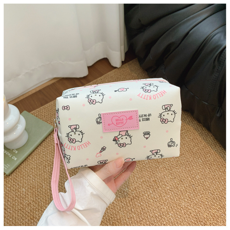 HelloKitty正版授权大容量化妆包可爱收纳包新款手提包手机包化妆|undefined