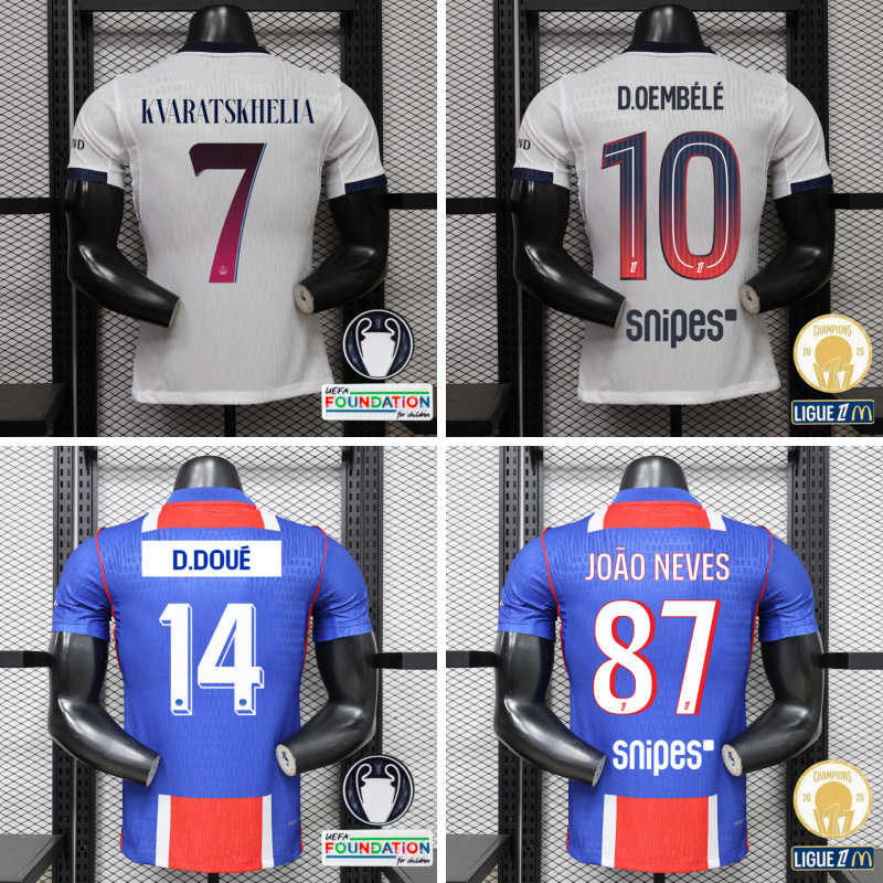 Paris Jersey Wholesale 2526 Paris Jersey Champions League Ligue 1 League K77 Dembélé Doué Cross-Border Football Jerseys Paris Jersey Wholesale 2526 Paris Jersey Champions League Ligue 1 League K77 Dembélé Doué Cross-Border Football Jerseys