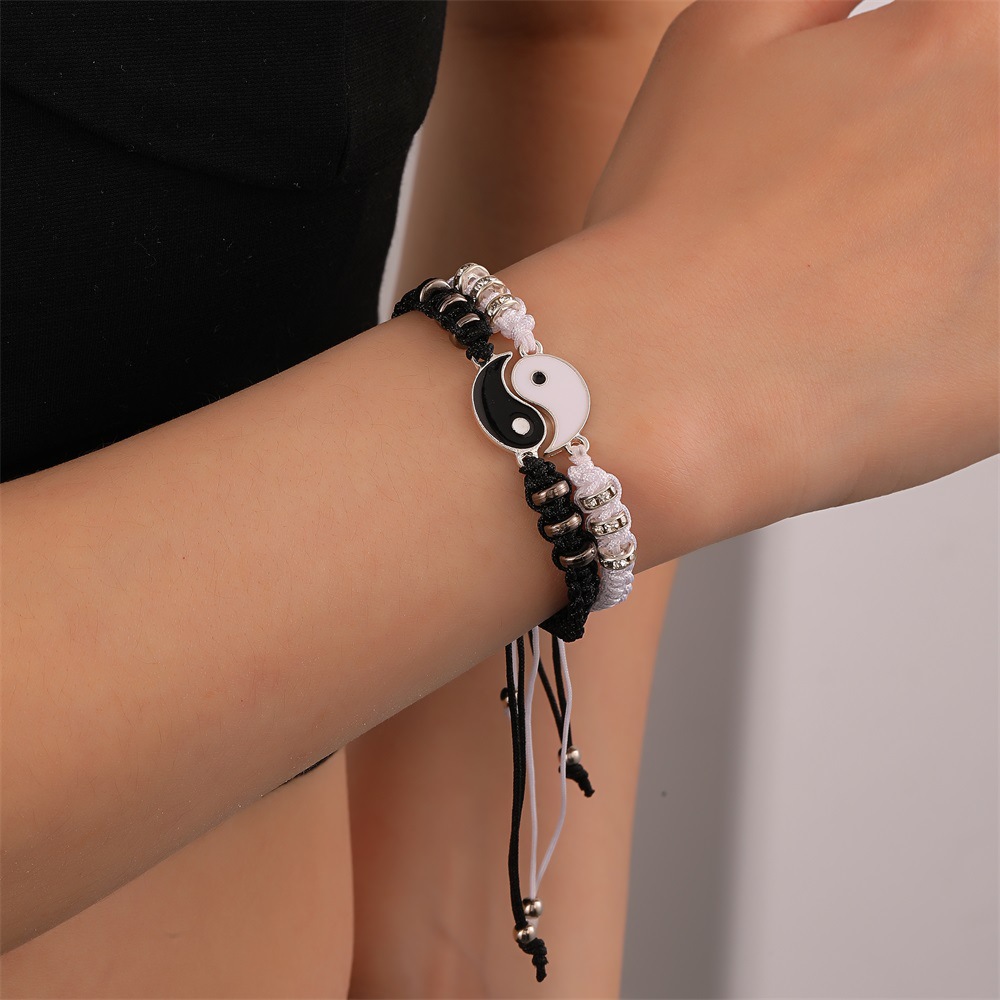 Bracelet Tai Chi Simple Réglable Bijoux En Corde À La Main Tissés À La Main display picture 3