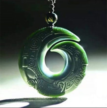 和田玉挂件男女款时来运转运玉玦天然青玉吊坠平安扣玉佩