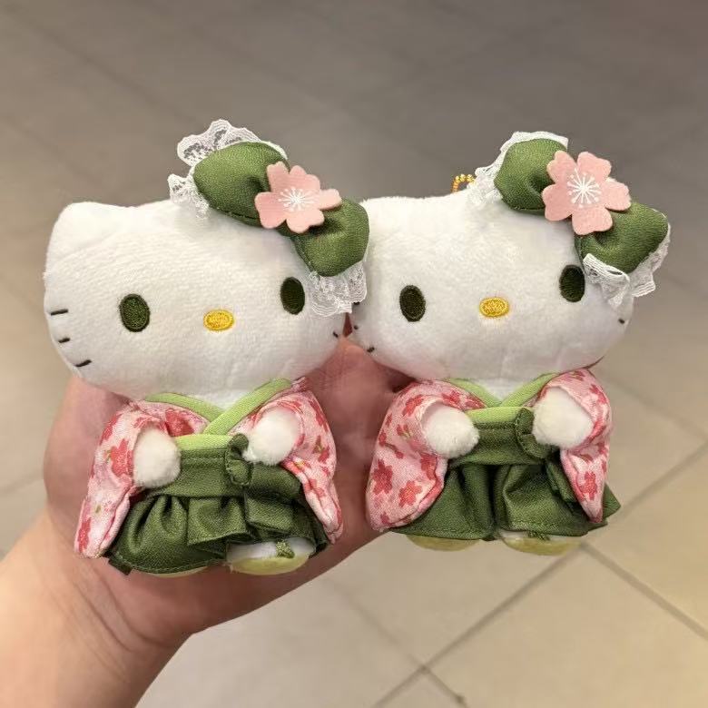 京都抹茶桜限定着物ハローキティ日本製人形ハローキティぬいぐるみバッグペンダントキーホルダー|undefined