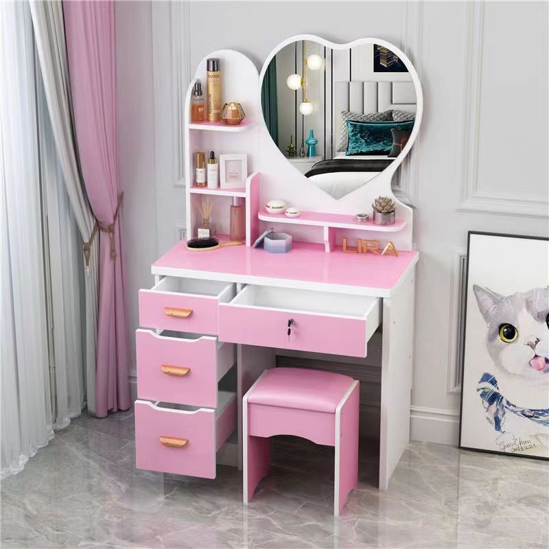 Mesa de maquillaje transfronteriza armario en un espejo push-pull venta caliente dormitorio simple moderno con armario de almacenamiento red comedor