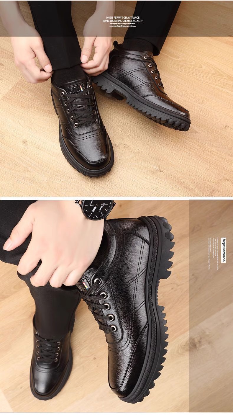 Scarpe da uomo invernali alla moda casual in velluto caldo con suola morbida in pelle 2024_voghion.com