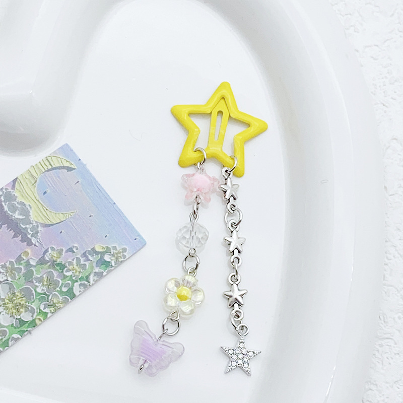 12g Weight Charm Hair Clips Hair Accessories Type 1 Piece Quantity Holiday, Street Occasion Alloy Material Star Pattern All Seasons Season Women's Gender IG Style, Cute Style IG Style Cute Women's Star Alloy Charm Hair Clips 8