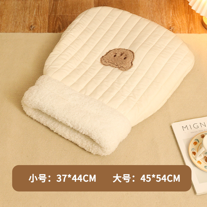 Cálido de otoño e invierno, saco de dormir, agujero de perforación, nido de gatito cerrado, seguridad, nido de perro, manta de perforación, suministros para mascotas al por mayor