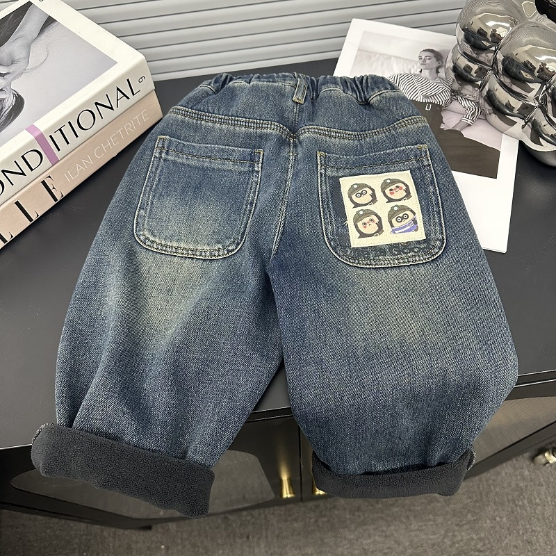 Nuevos niños con pantalones de vaqueros suaves de terciopelo, pantalones de invierno, pantalones largos, hombres y mujeres, lindos pantalones de terciopelo, pantalones de harun. image 3