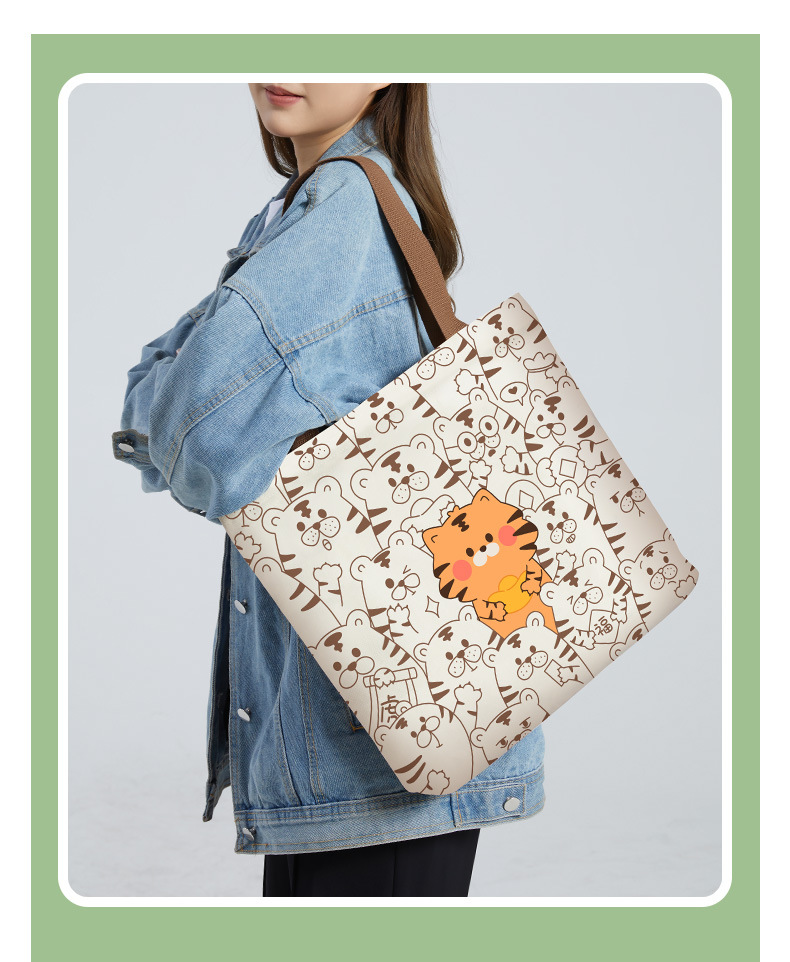 Women's Cute Animal Canvas Shopping Bags display picture 5