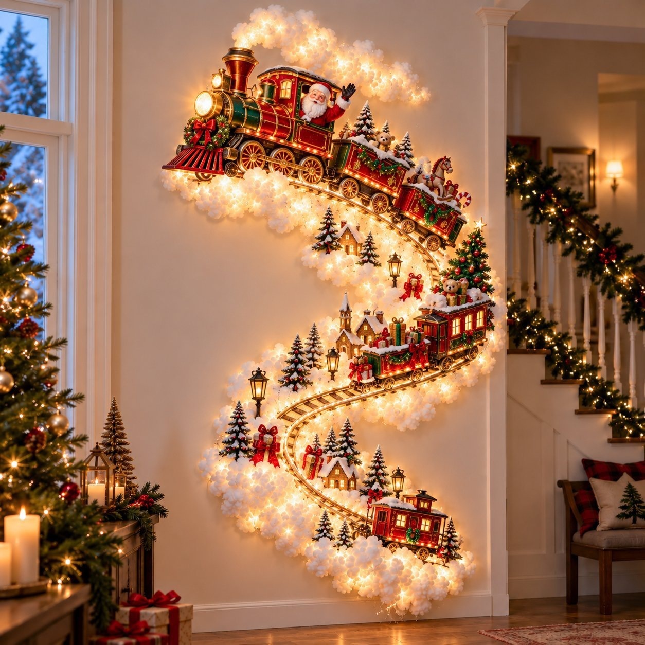Cross - Border Pocket Christmas Magic Trail Wall Light Christmas Magic Wall Light