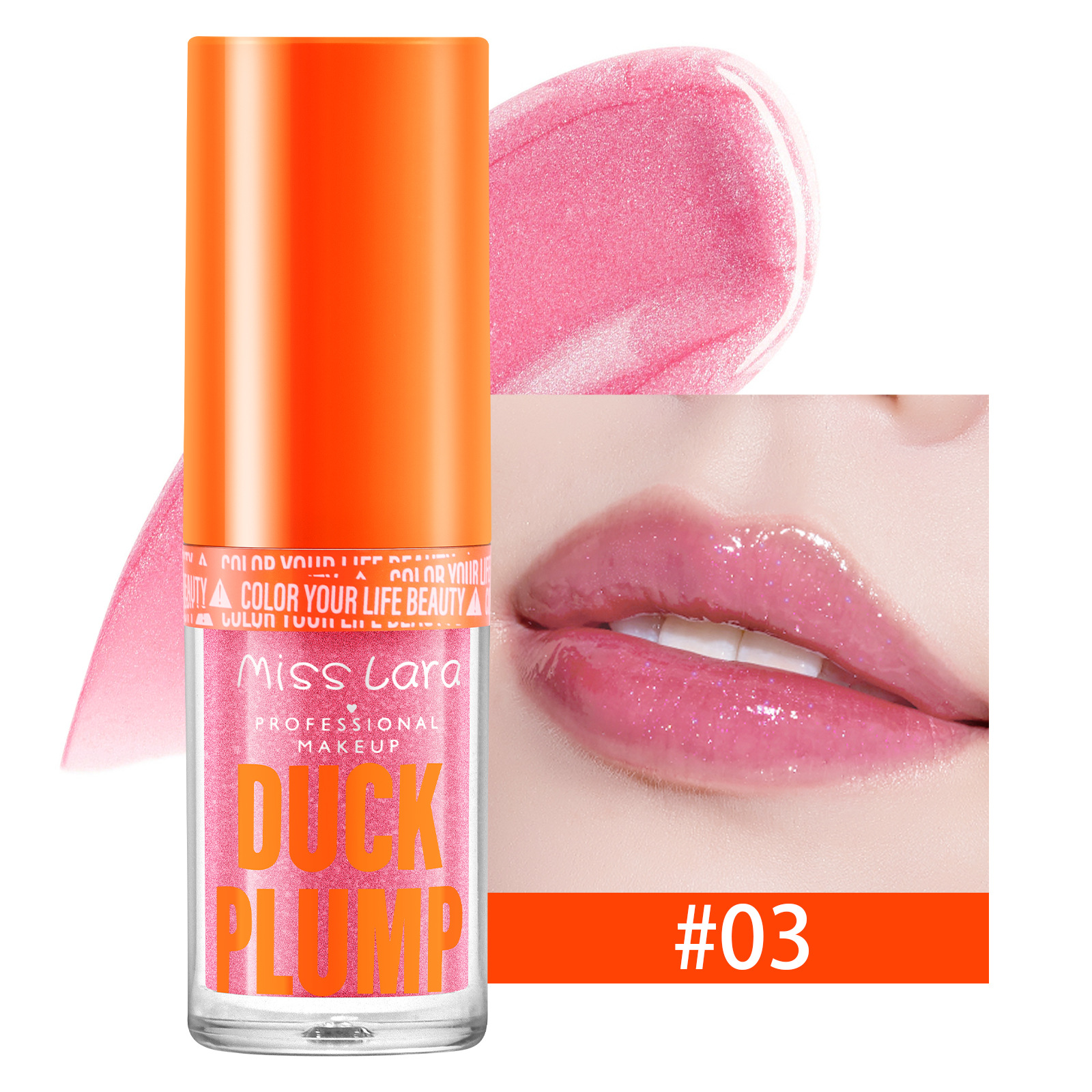 Miss Lara transfronteriza hidratante y abundante miel de labios fina brillante con maquillaje de color no volante polvo de labios grandes brillo de agua labial image 8