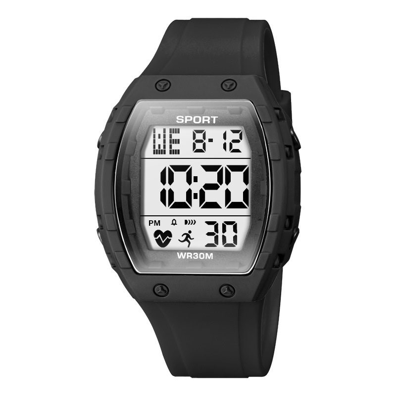 Cool gran pantalla barril de vino nocturna transparente reloj electrónico de alarma de cronómetro multifuncional para estudiantes reloj electrónico al por mayor
