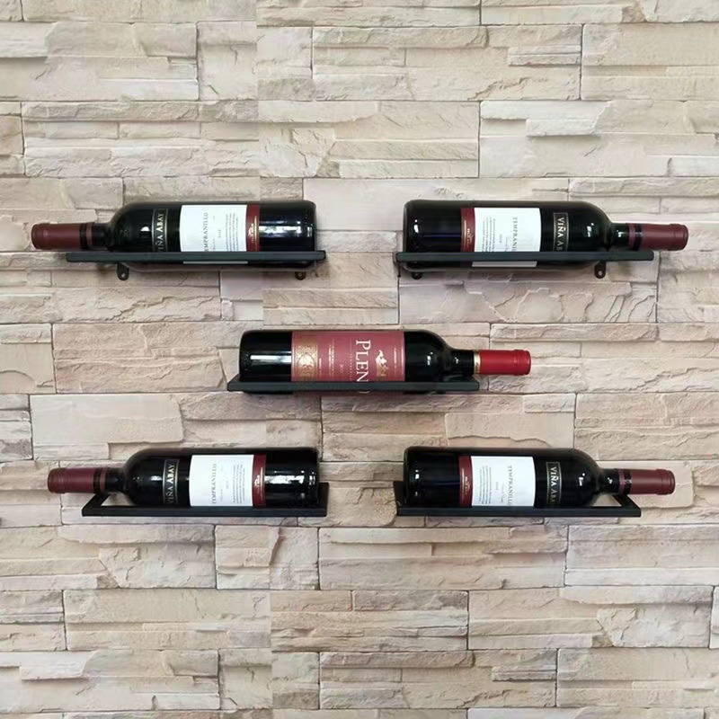 Modern Simple Wall-Mounted Wine Cabinet Wine Rack Wall Display Rack Personalized Restaurant Wall-Mounted Household Wine Rack Foreign Wine Rack