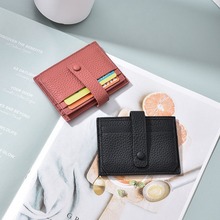 软皮革时尚超薄卡包女韩国多卡位卡夹迷你钱包驾驶证简约小证件包