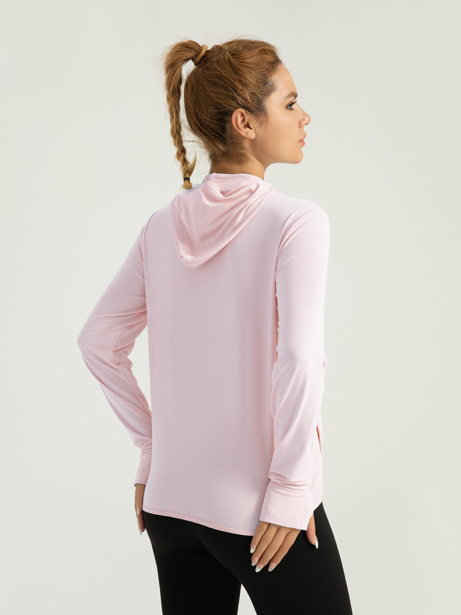 Zona transfronteriza verano nueva chaqueta de protección solar con capucha para mujer ropa de protección solar transpirable jacquard al aire libre