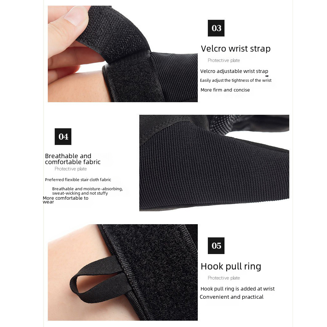 Tactical gloves Half-finger tactical gloves men's outdoor cycling sports anti-slip wear mountaineering fitness combat training gloves_maomaolike.com