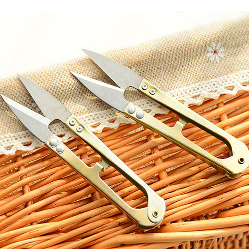 U-shaped stainless steel cross-stitch scissors, small scissors, yarn scissors, fishing scissors, thread scissors, U-shaped fishing line scissors, factory direct sales