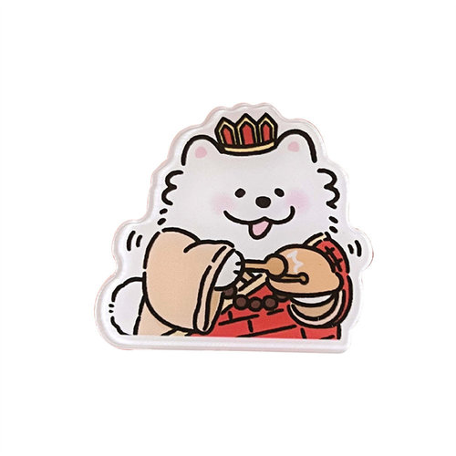 Tengyi ins style cute cartoon acrylic puppy brooch badge wholesale clothes bag pendant jewelry pin