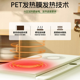 Foldable warm cutting board hot cutting board multifunctional household insulation board heating food 110V US X20