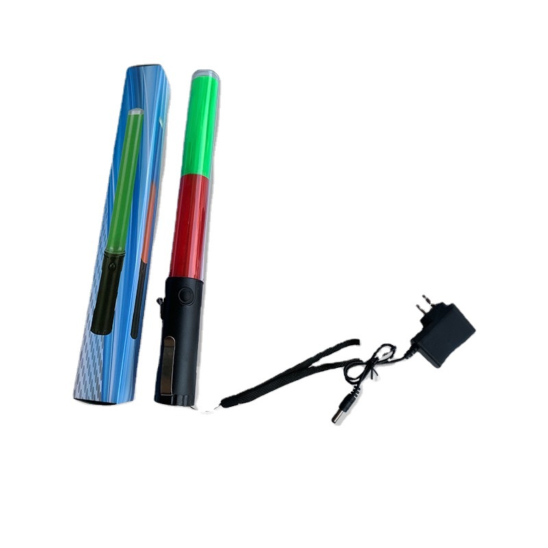 36厘米红绿充电式交通指挥棒 手持荧光棒 信号棒警示棒LED闪光棒