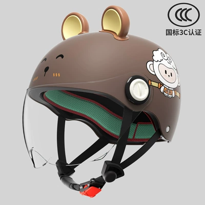 Car Children's Helmet Boys and Motosiklet kaskı (dəbilqə) - little-wukong-3-16-years-old-can-be-worn-hd-short-mirror