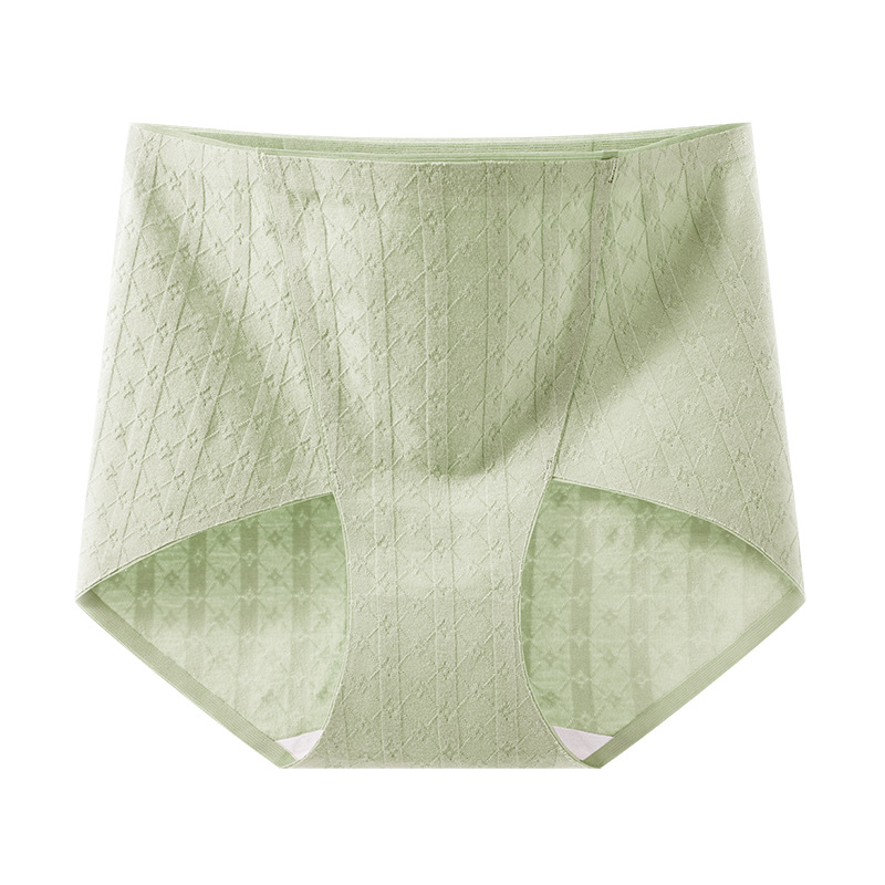 Calzoncillos de vientre de cintura alta jacquard de algodón puro para mujer mejorados 7A entrepierna de algodón antibacteriano calzoncillos sin costuras de gran tamaño 2024 nuevo