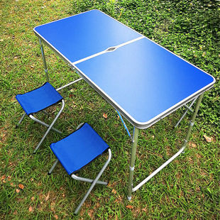 Outdoor Folding Table Night Market Stall Folding Table and Chairs Portable Home Folding Table Simple Camping Table and Chairs