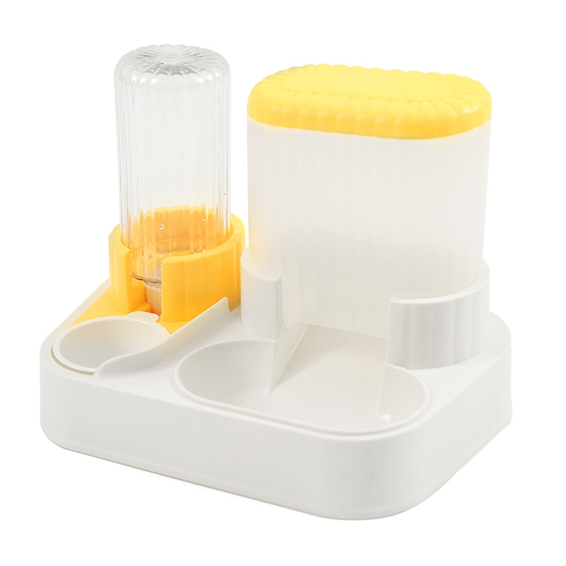 Gato tazón doble tazón de agua potable automática gato perro comida tazón de comida para mascotas tazón anti-detonante de alimentación bebe suministros integrados