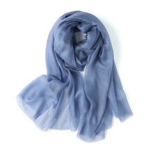 【精梳小山羊绒围巾】外搭披肩女轻软保暖防晒戒指绒薄丝巾四季款