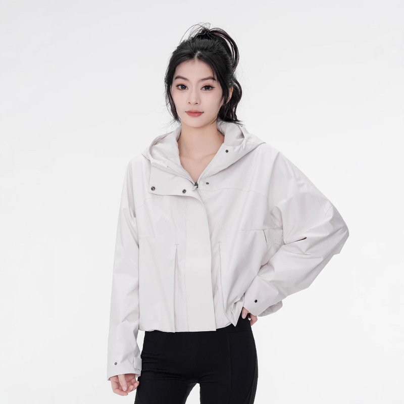 Lulu Style High-Quality In-Stock Wholesale Light Raincoat Yoga Jacket Lulu Women's Hooded Windbreaker Jacket