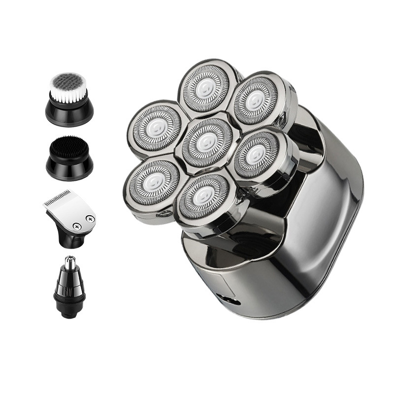 Cabeza calva transfronteriza artefacto afeitado cabeza auto-raspado máquina especial cabeza de ocho cuchillos cuerpo completo lavado máquina de afeitar eléctrica Fabricante Mayorista