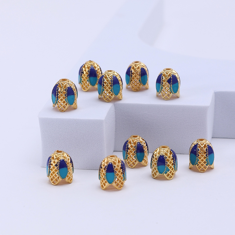 CCBdiy饰品配件景泰蓝镂空流苏帽滴油流苏穗子7579详情1