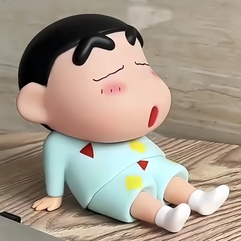 クレヨンしんちゃんアニメ怠惰な携帯電話ホルダー携帯電話ホルダーデスクトップ装飾品トレンディなフィギュアモデル人形ギフト|undefined